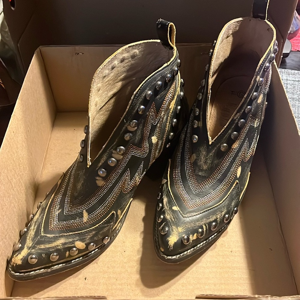 Handmade circle boots